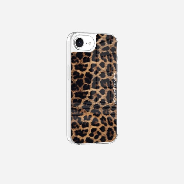 Coque Sans Anneaux Imprimee Leopard Noir Et Brun