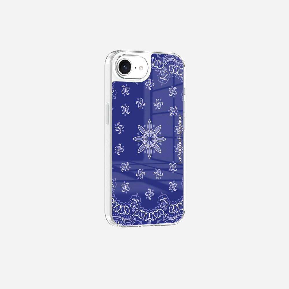 Coque Sans Anneaux Imprimee Bandana Bleu