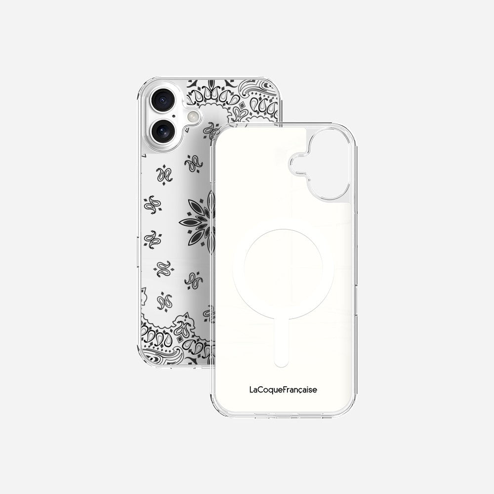 Coque Sans Anneaux Imprimee Bandana Blanc