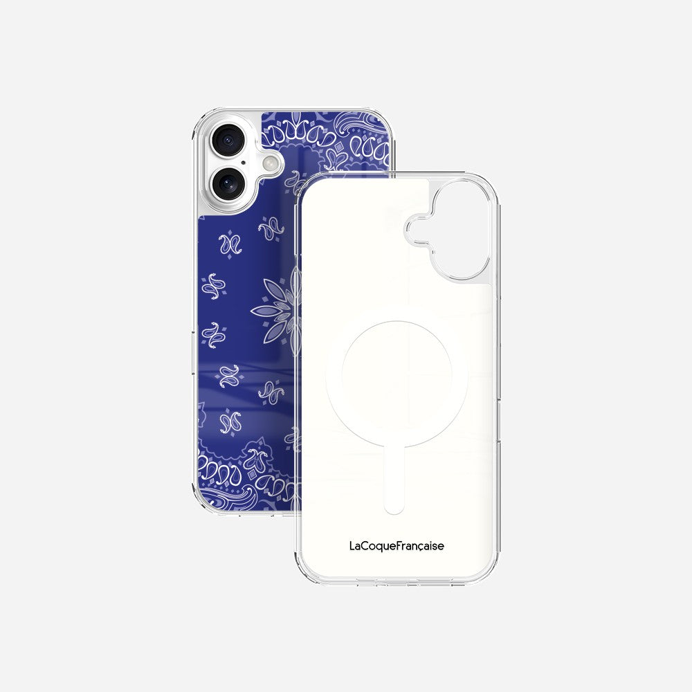 Coque Sans Anneaux Imprimee Bandana Bleu