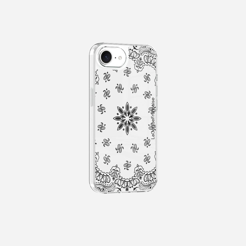 Coque Sans Anneaux Imprimee Bandana Blanc