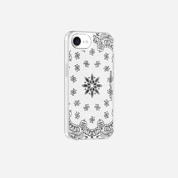 Coque Sans Anneaux Imprimee Bandana Blanc