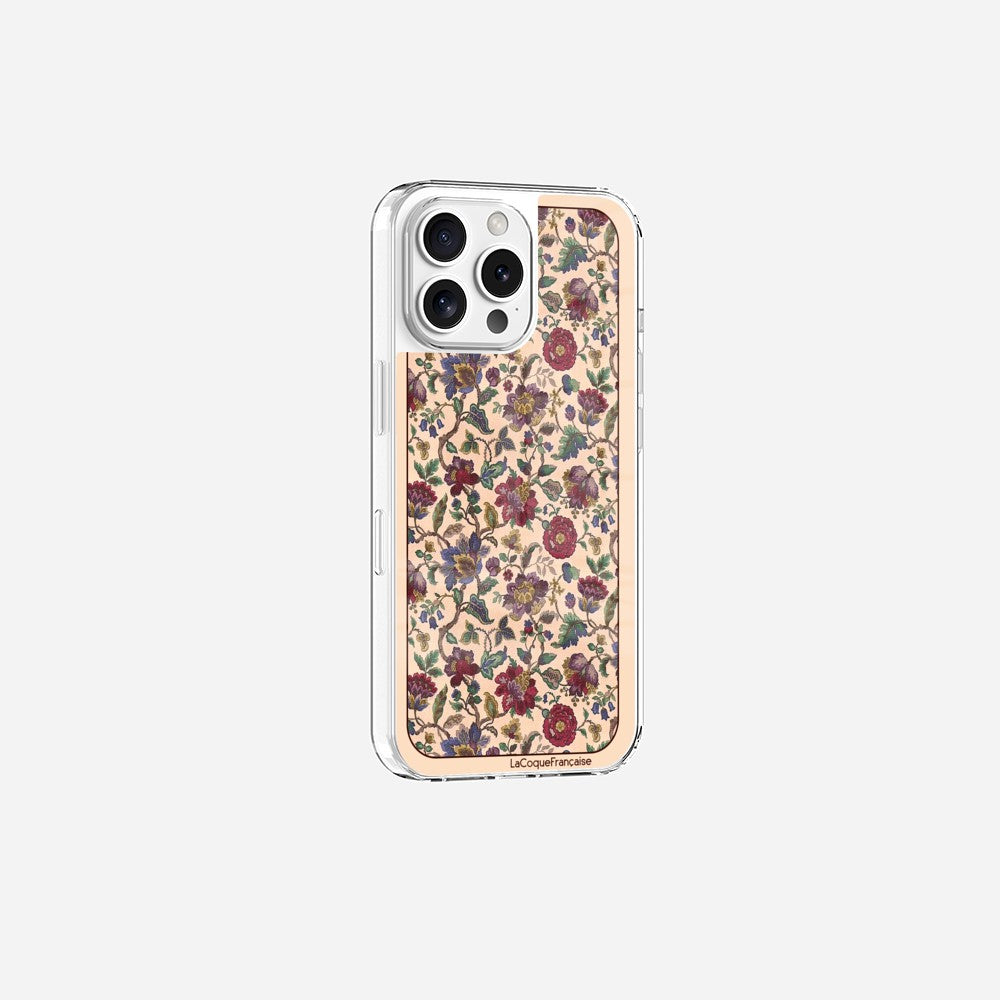 Coque Sans Anneaux Imprimee Foulard Fleurs Rouges