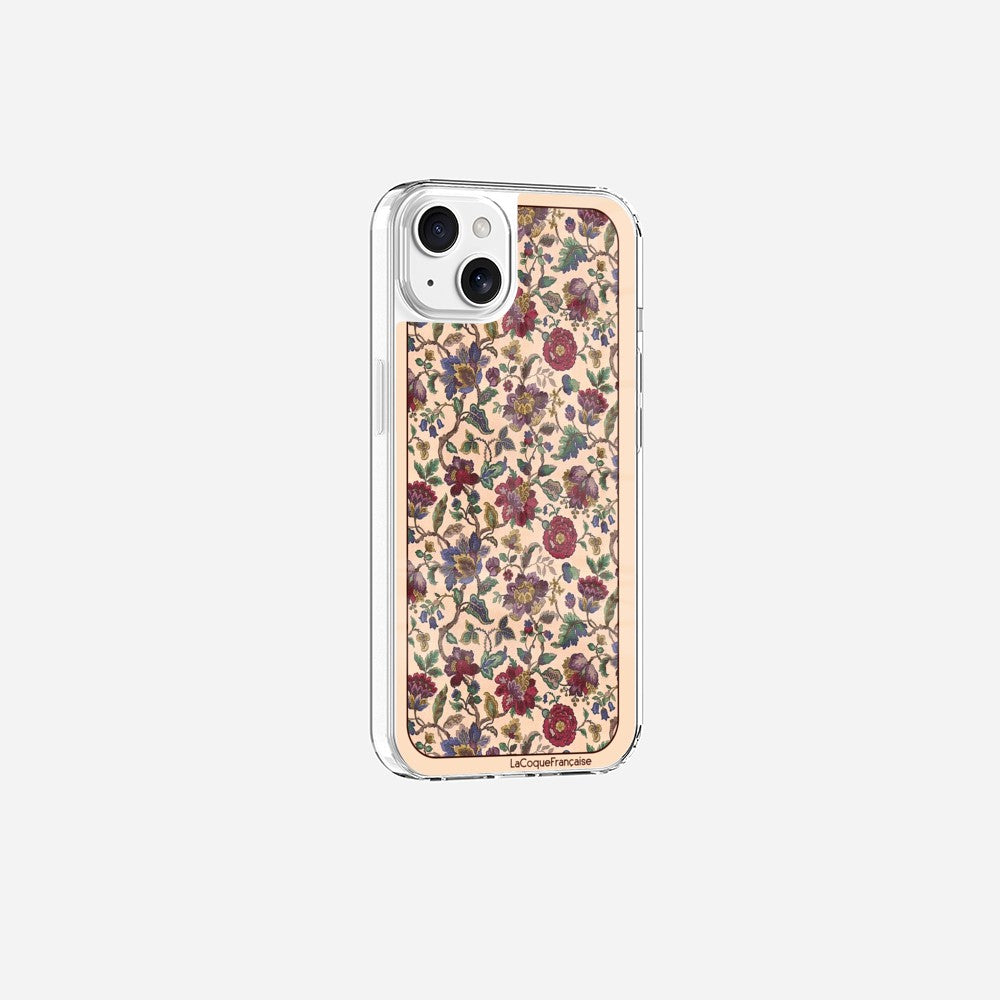 Coque Sans Anneaux Imprimee Foulard Fleurs Rouges