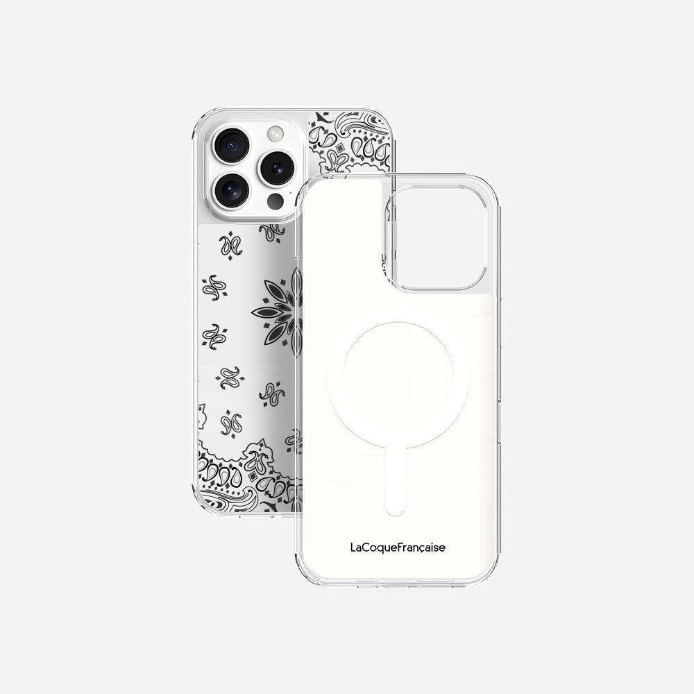 Coque Sans Anneaux Imprimee Bandana Blanc