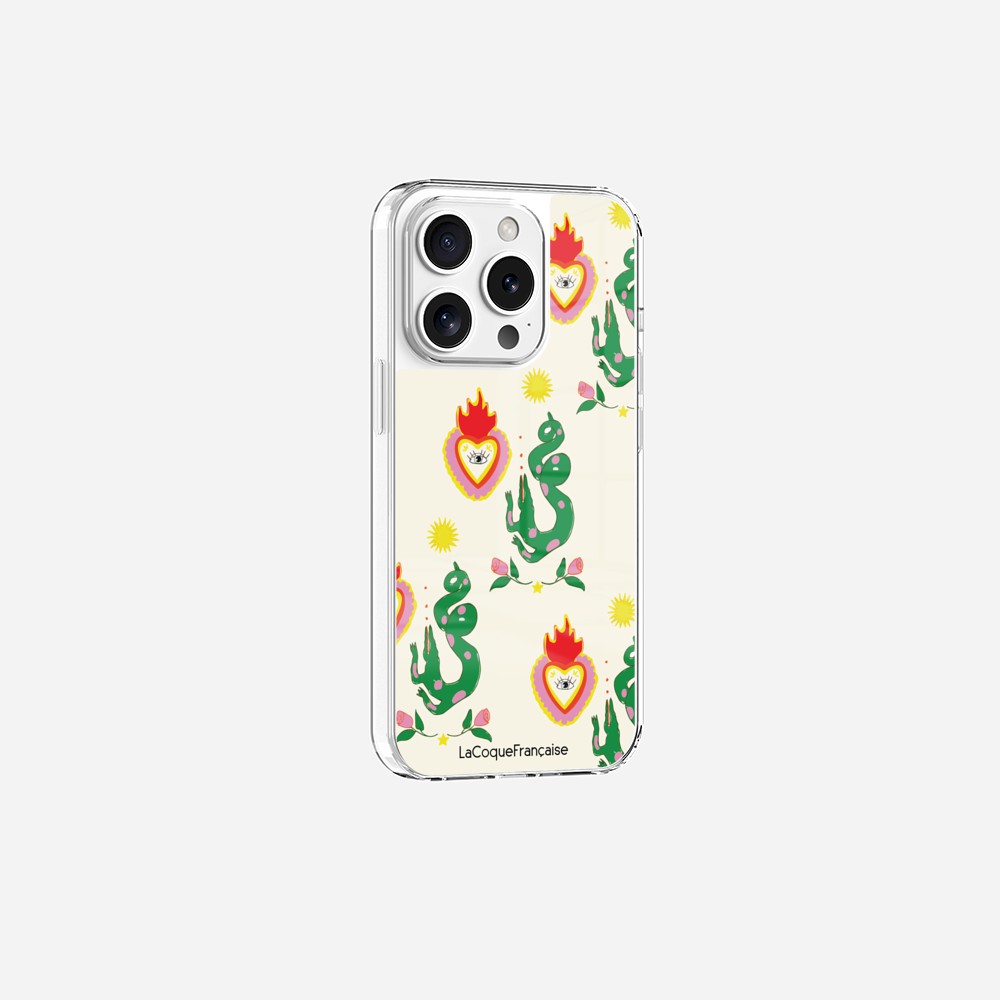 Coque Sans Anneaux Imprimee Fleurs Et Crocodiles