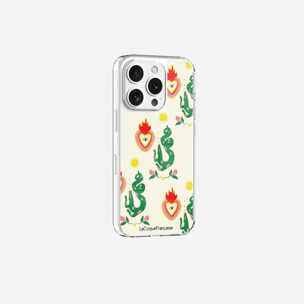 Coque Sans Anneaux Imprimee Fleurs Et Crocodiles