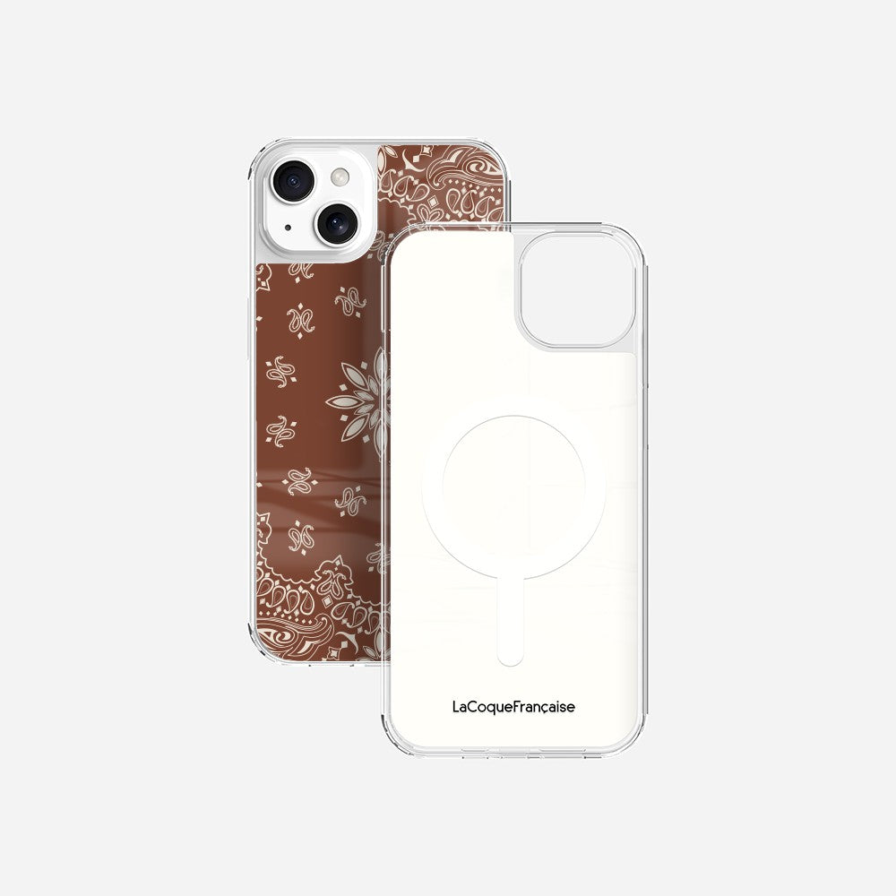 Coque Sans Anneaux Imprimee Bandana Brun