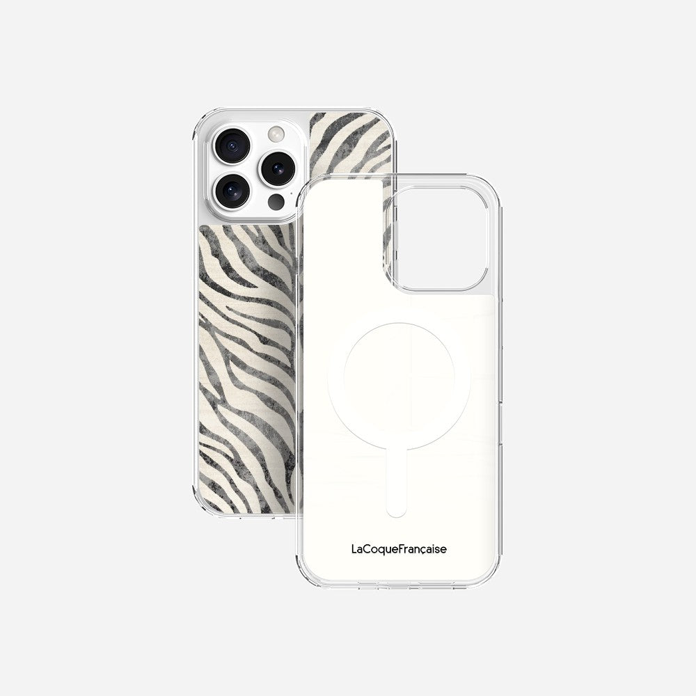 Coque Sans Anneaux Imprimee Zebre Noir