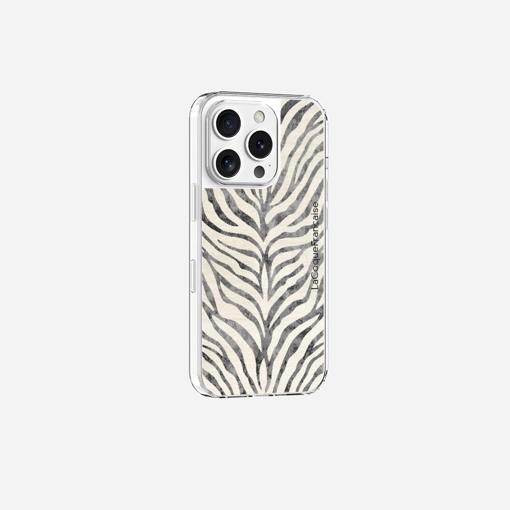 Coque Sans Anneaux Imprimee Zebre Noir