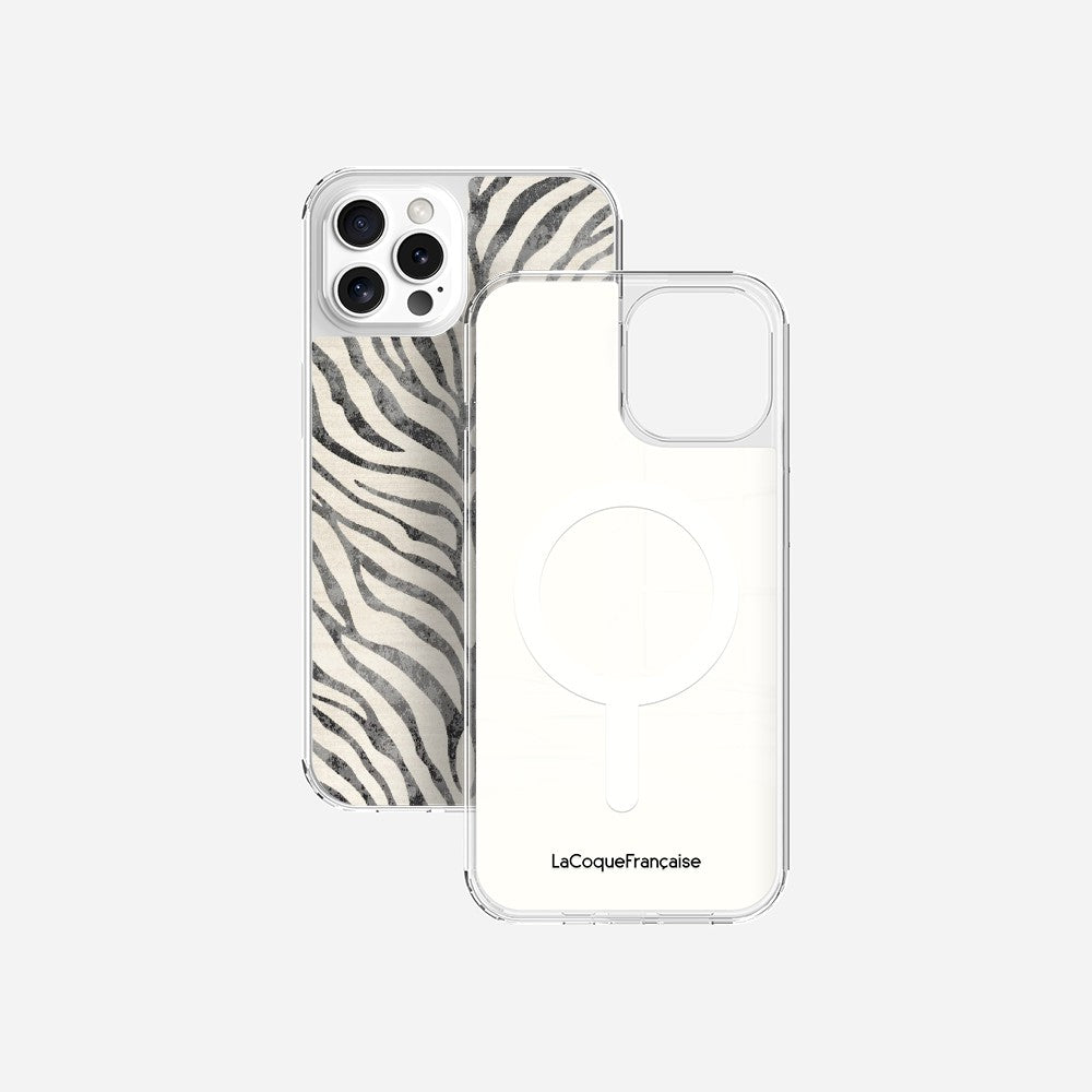 Coque Sans Anneaux Imprimee Zebre Noir