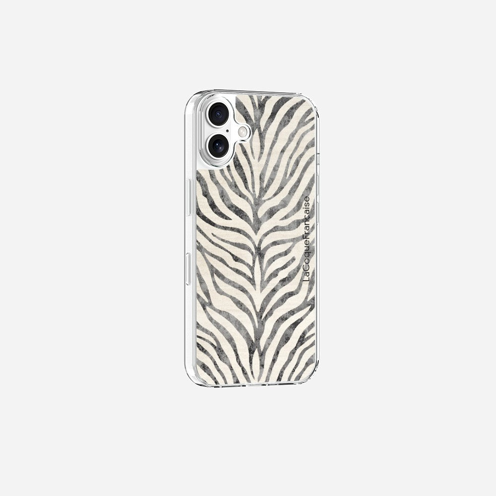 Coque Sans Anneaux Imprimee Zebre Noir