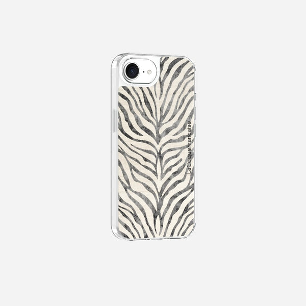 Coque Sans Anneaux Imprimee Zebre Noir
