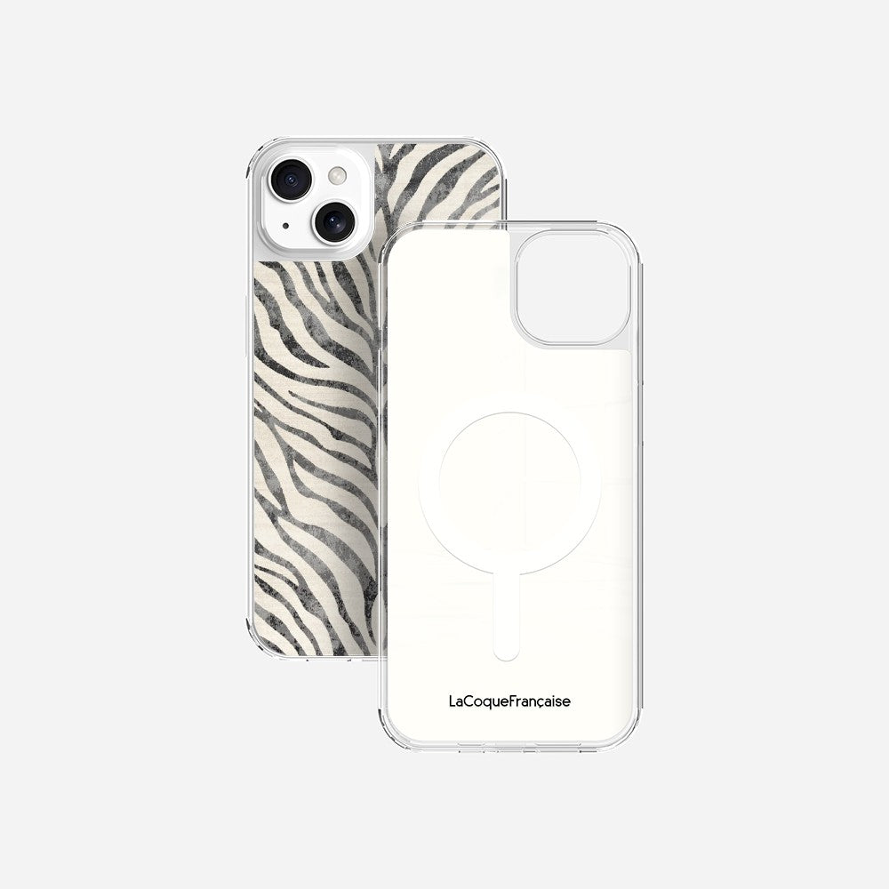 Coque Sans Anneaux Imprimee Zebre Noir