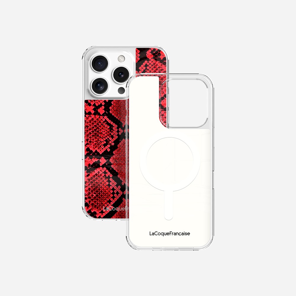 Red Python Print Ringless Case