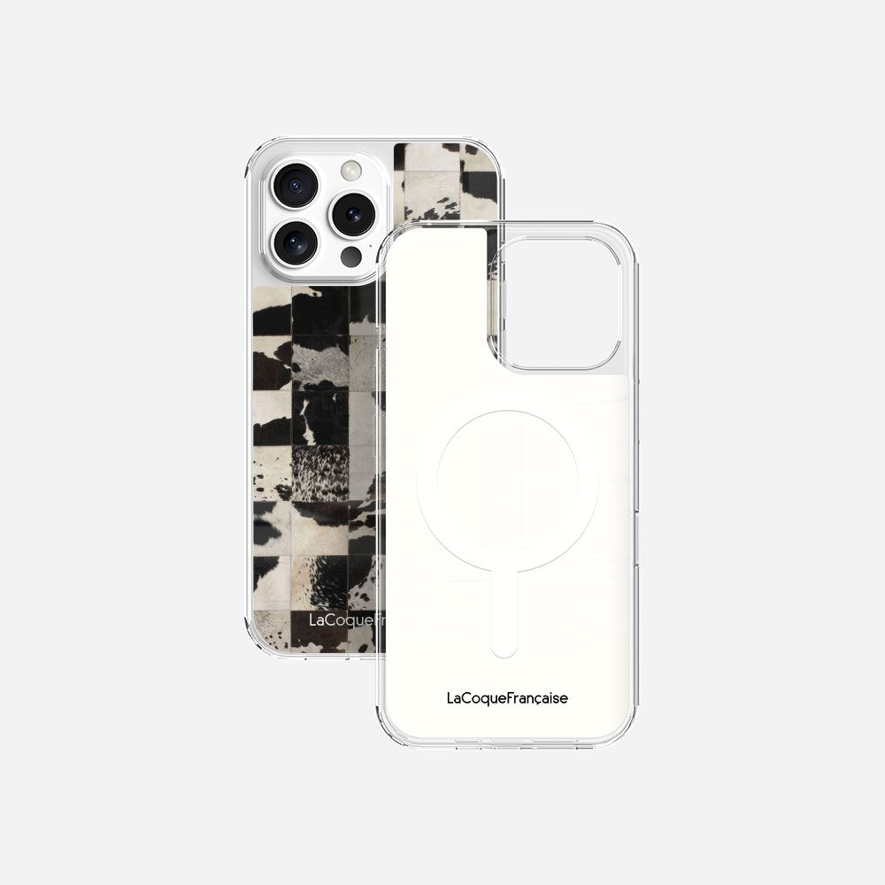 Coque Sans Anneaux Imprimee Mosaique Vache
