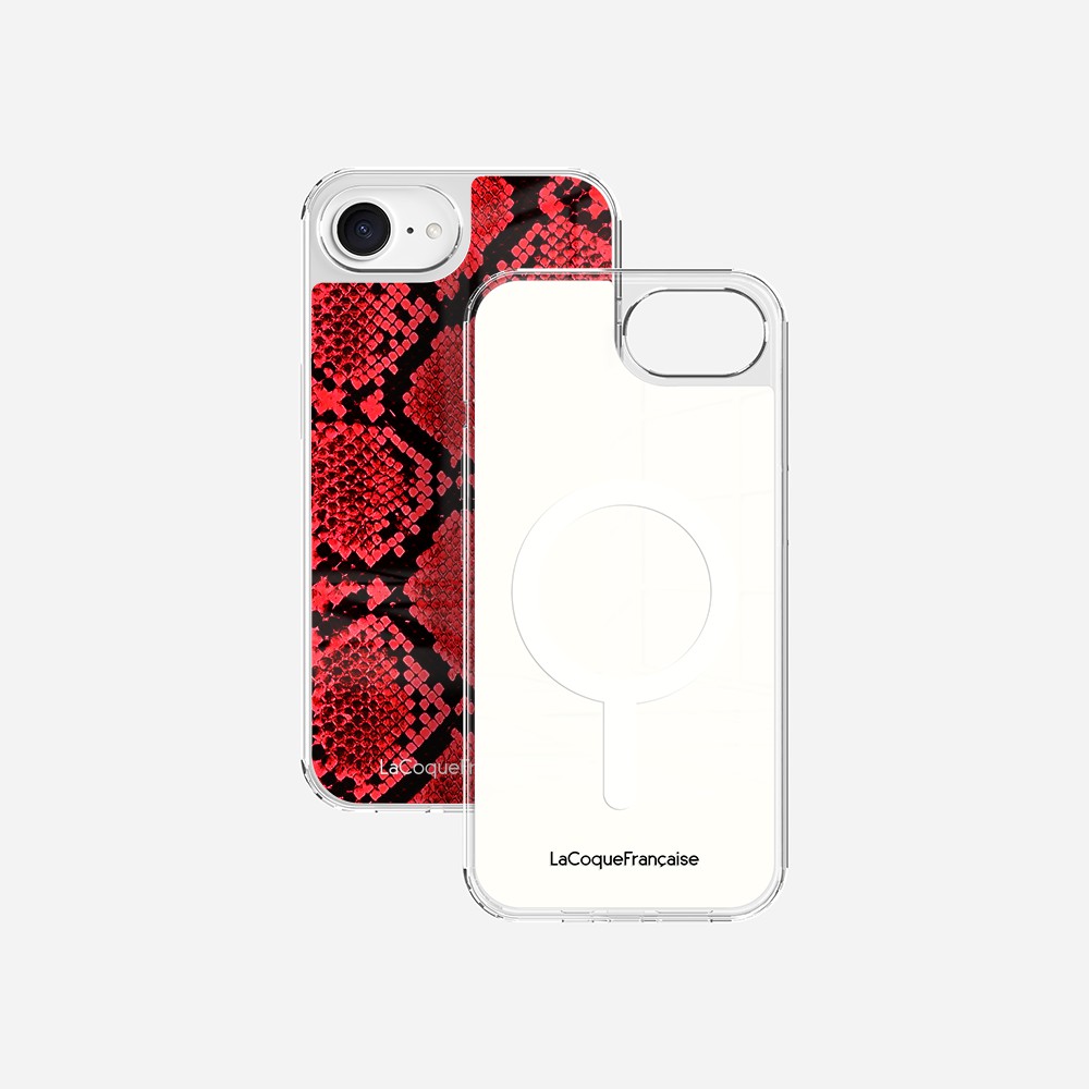 Coque Sans Anneaux Imprimee Python Rouge