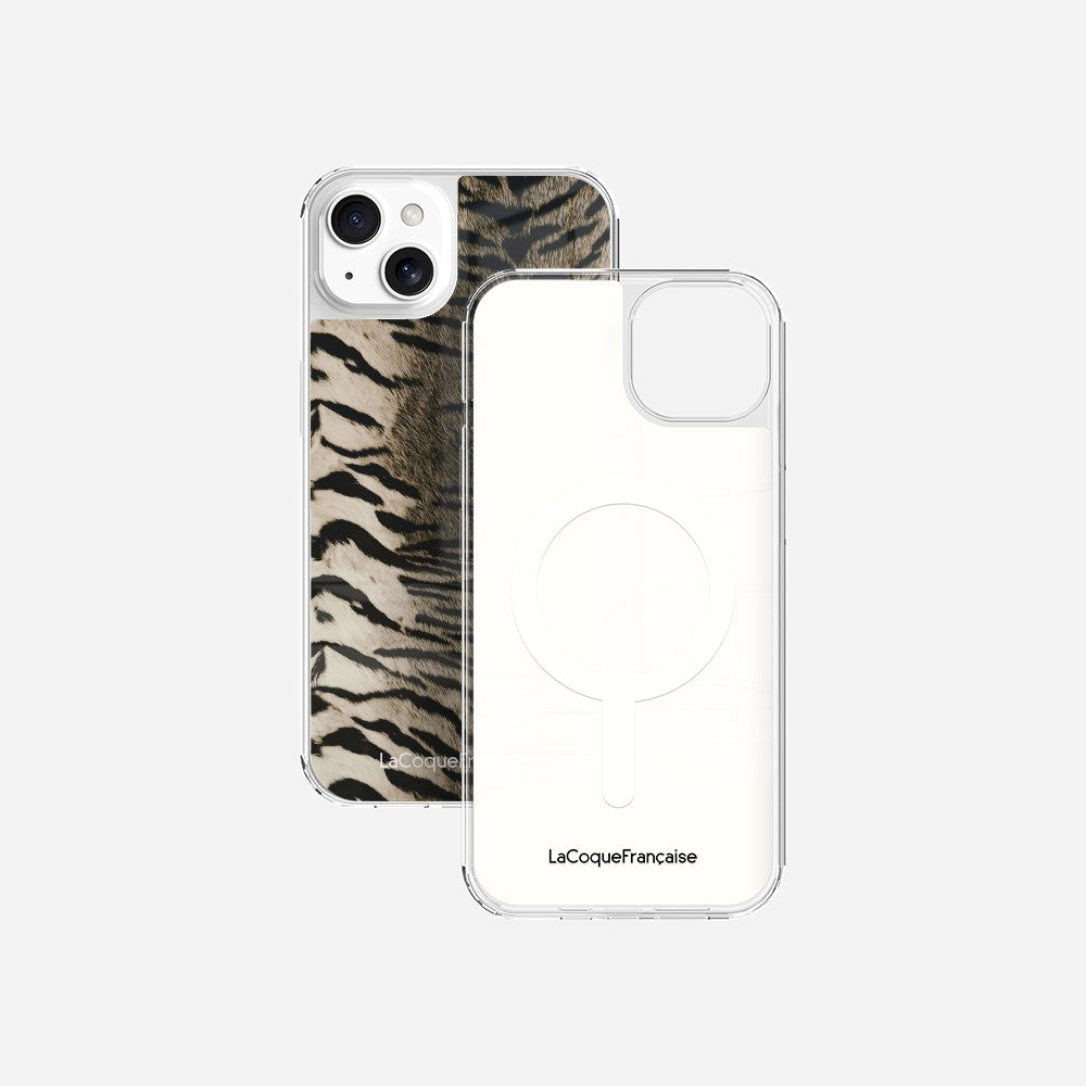 Coque Sans Anneaux Imprimee Zebre Gris - 35