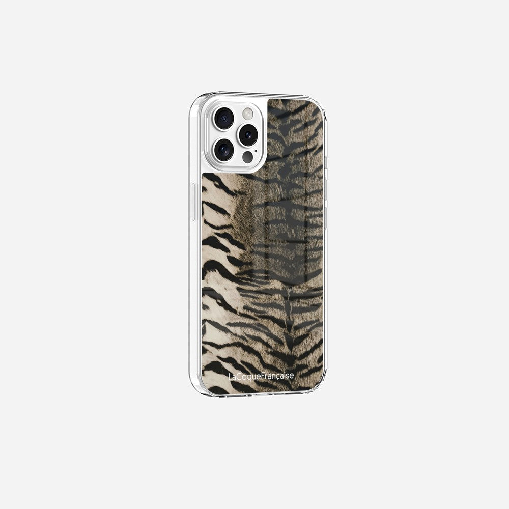 Coque Sans Anneaux Imprimee Zebre Gris