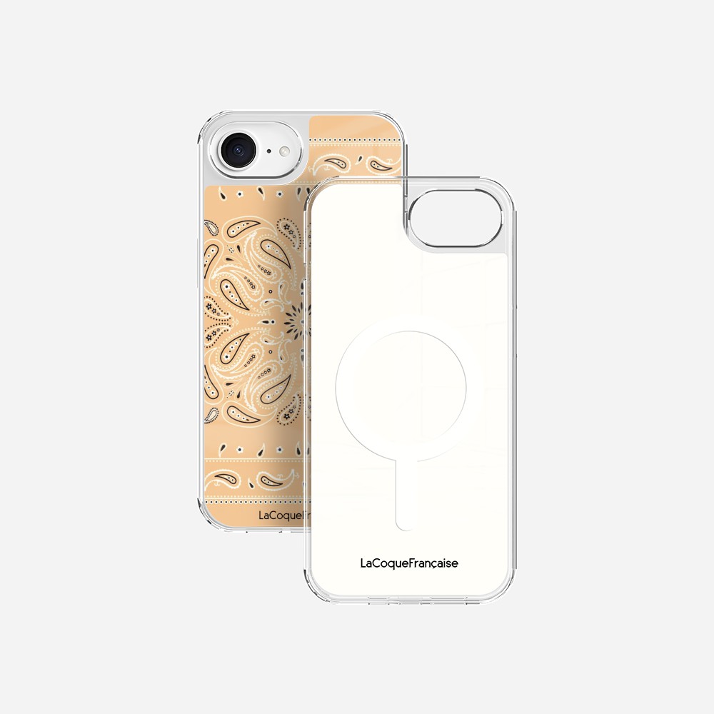 Coque Sans Anneaux Imprimee Bandana Beige