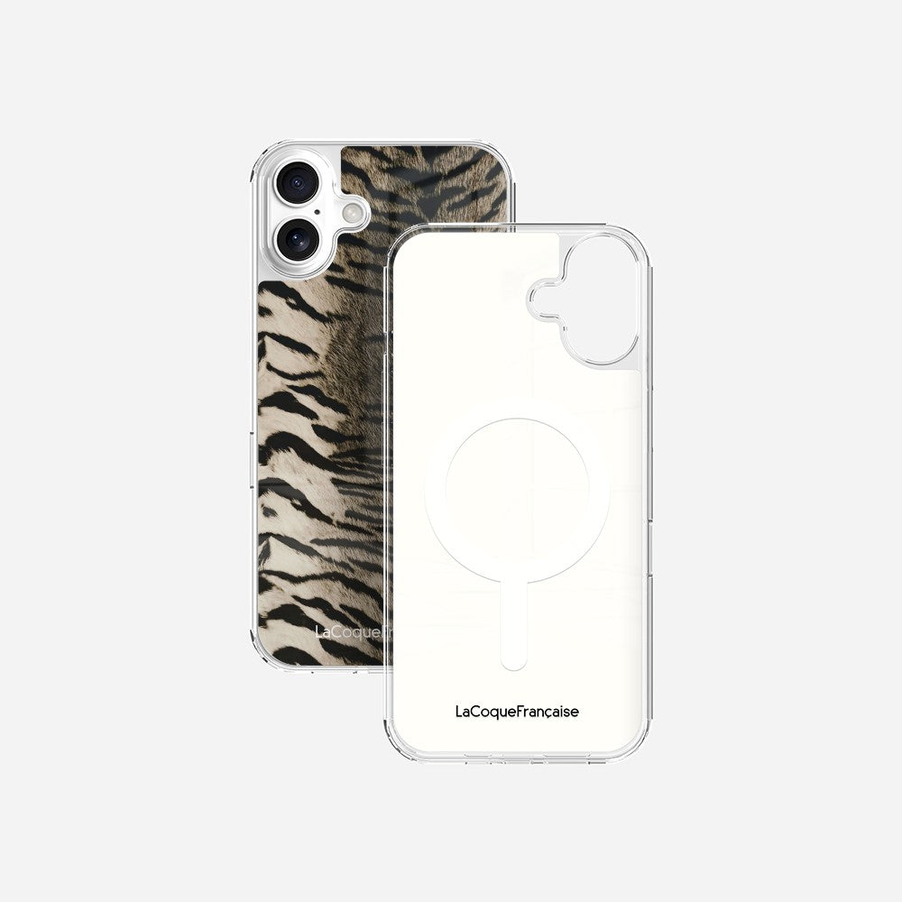 Coque Sans Anneaux Imprimee Zebre Gris - 27