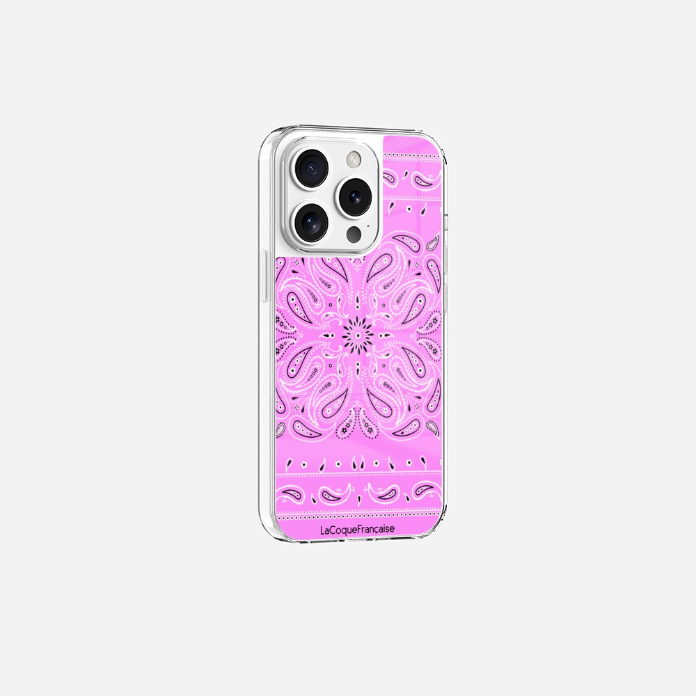 Coque Sans Anneaux Imprimee Bandana Rose