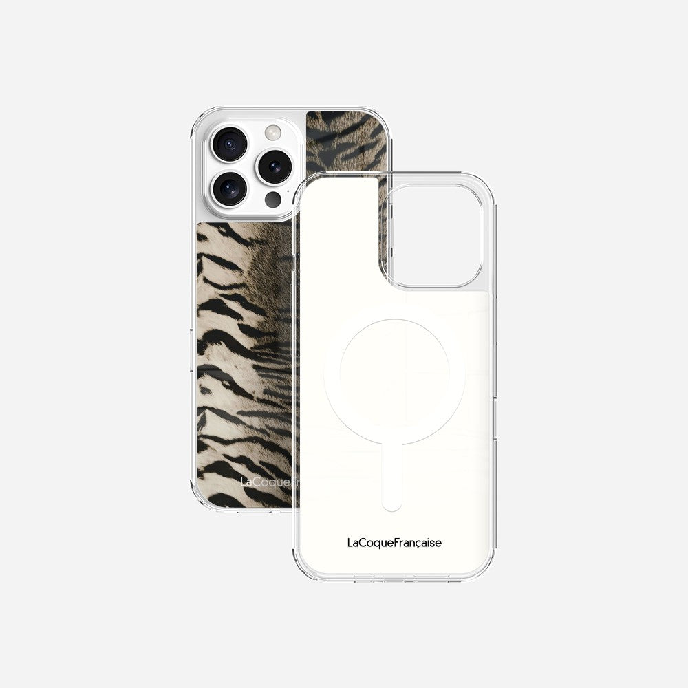 Coque Sans Anneaux Imprimee Zebre Gris - 25