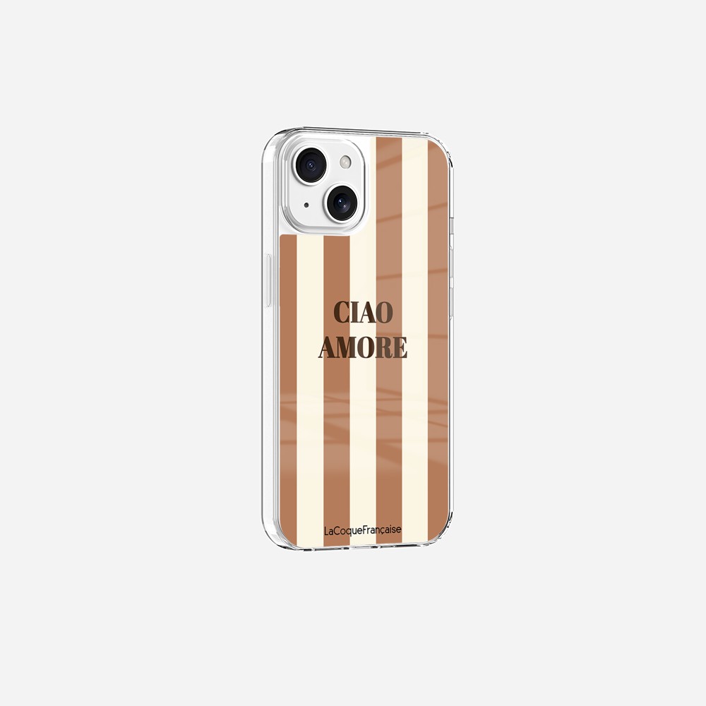 Coque Sans Anneaux Imprimee Ciao Amore Beige
