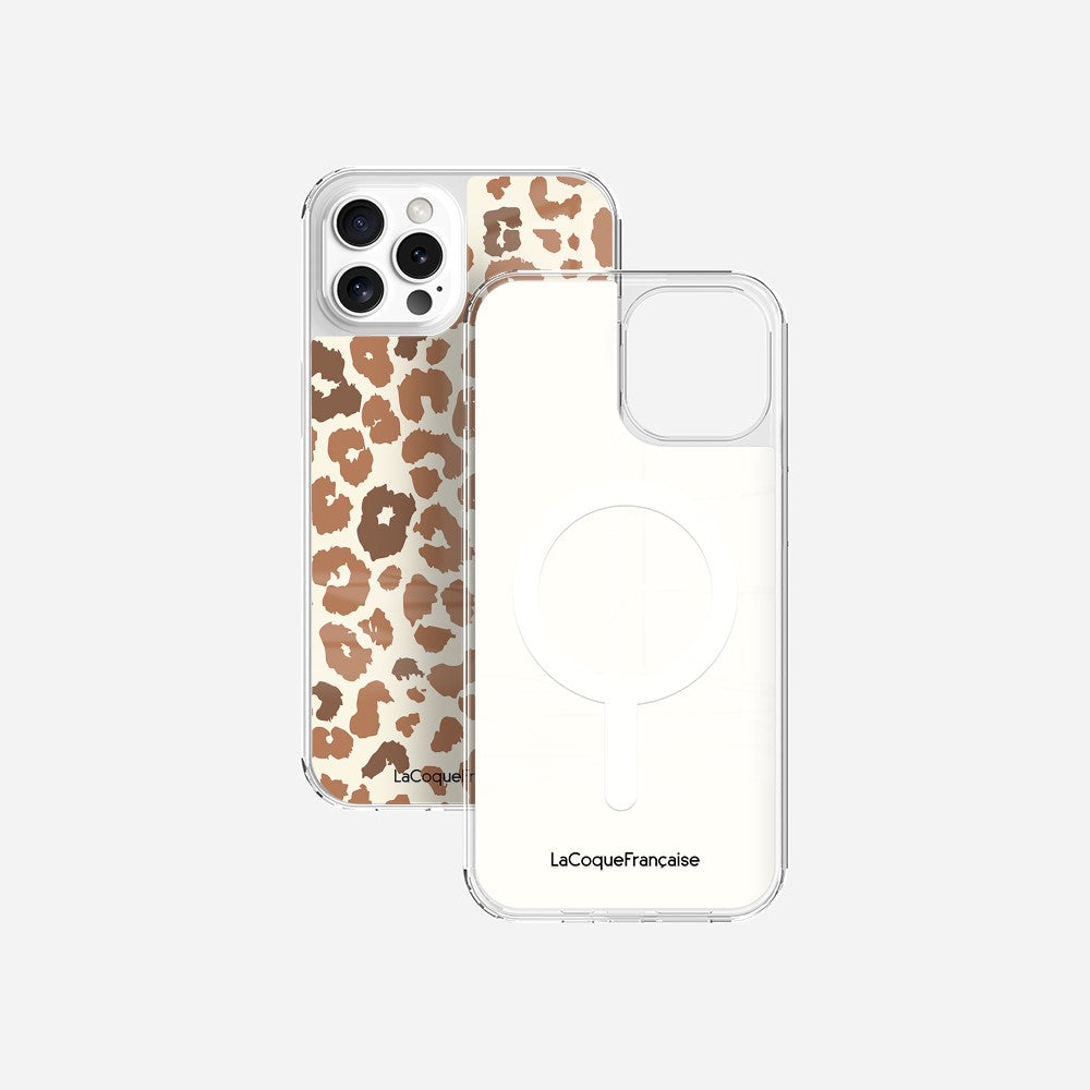 Coque Sans Anneaux Imprimee Leopard Marron