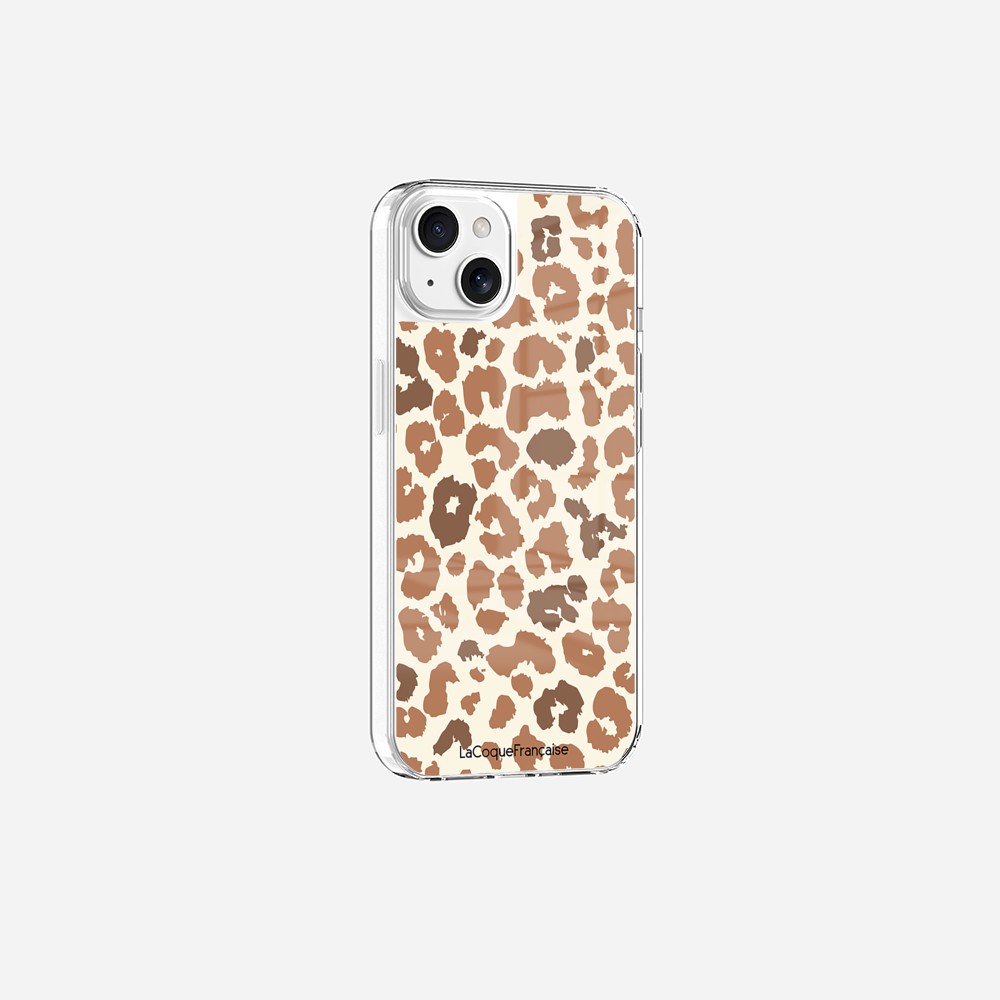 Coque Sans Anneaux Imprimee Leopard Marron