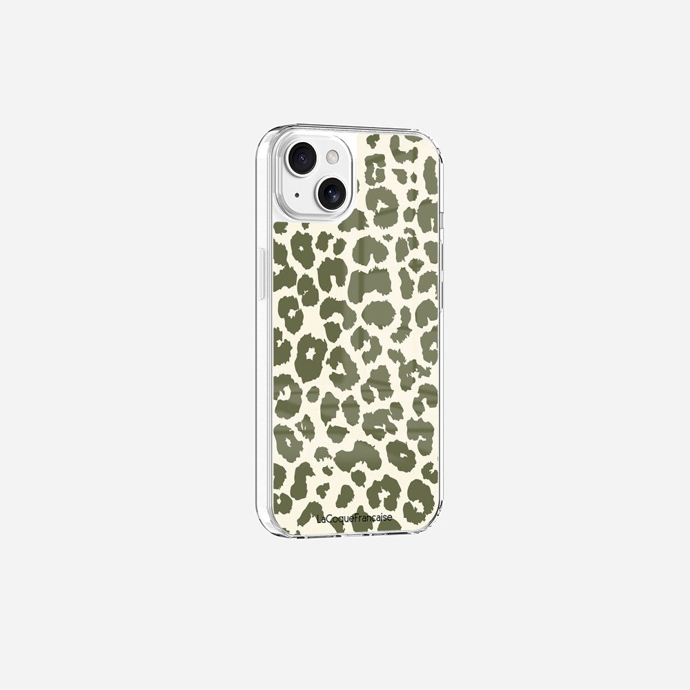 Coque Sans Anneaux Imprimee Leopard Kaki