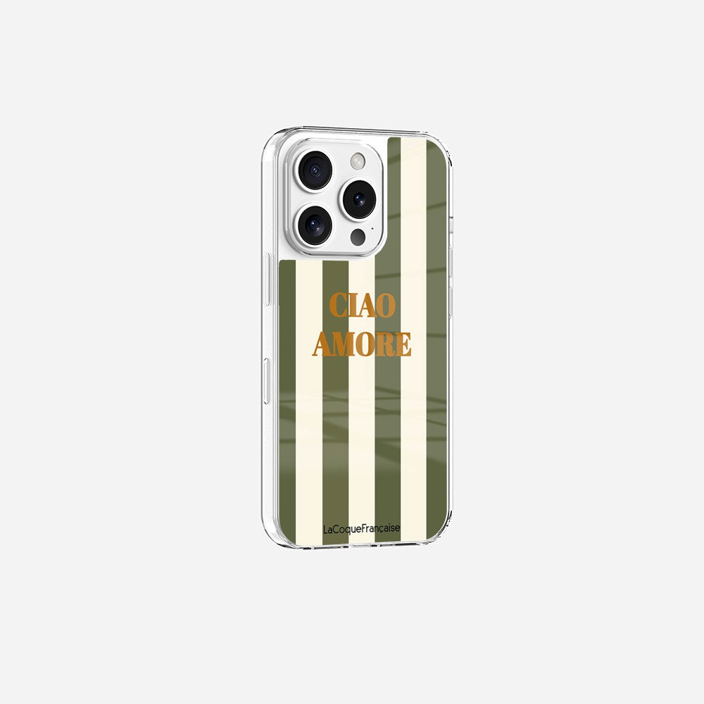 Coque Sans Anneaux Imprimee Ciao Amore Kaki