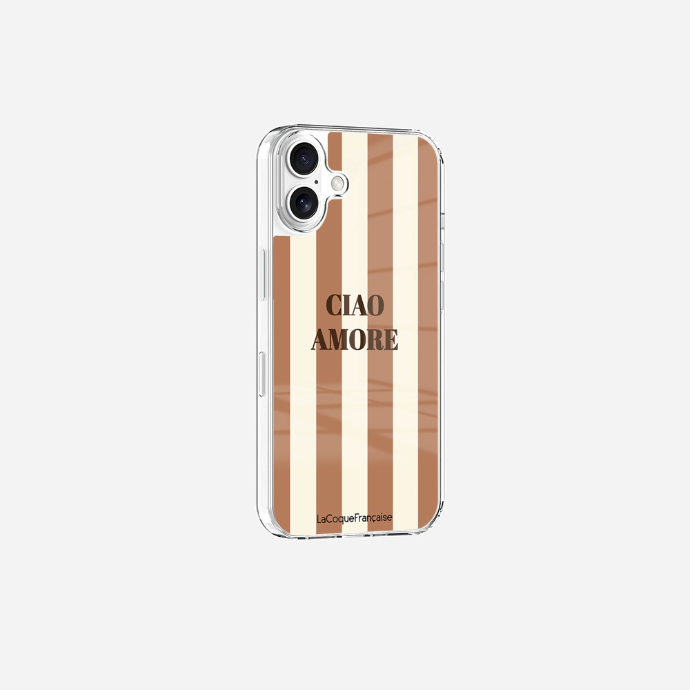 Coque Sans Anneaux Imprimee Ciao Amore Beige