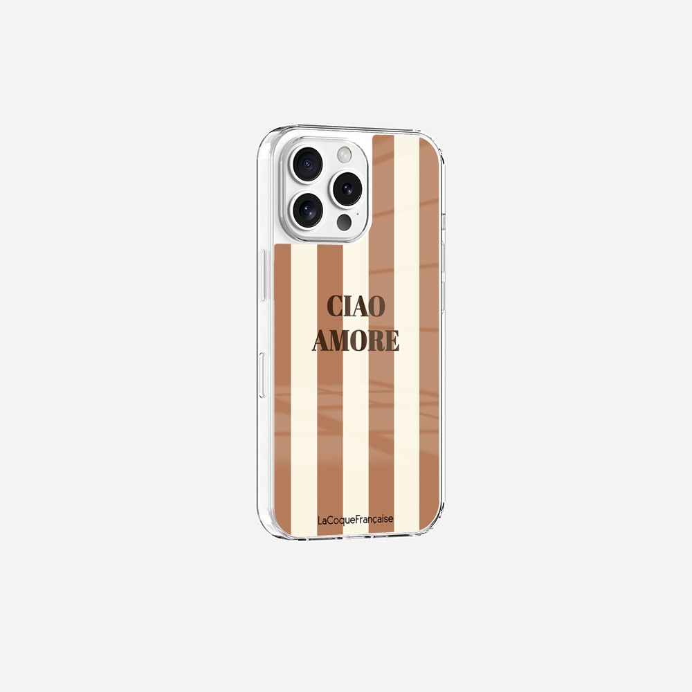 Coque Sans Anneaux Imprimee Ciao Amore Beige