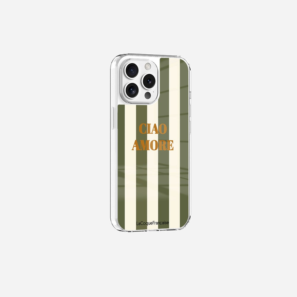 Coque Sans Anneaux Imprimee Ciao Amore Kaki