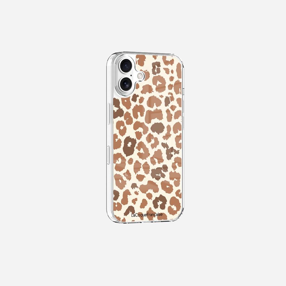 Coque Sans Anneaux Imprimee Leopard Marron