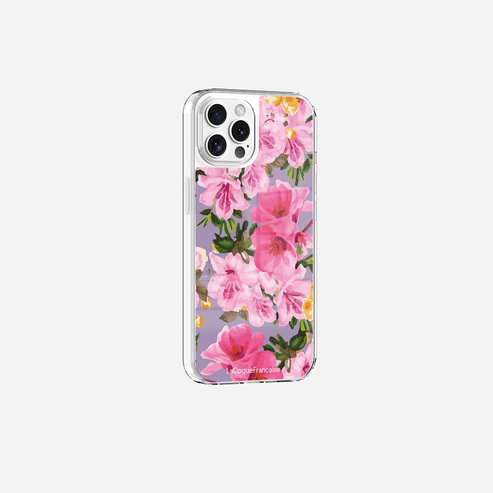 Coque Sans Anneaux Imprimee Fleuri Rose