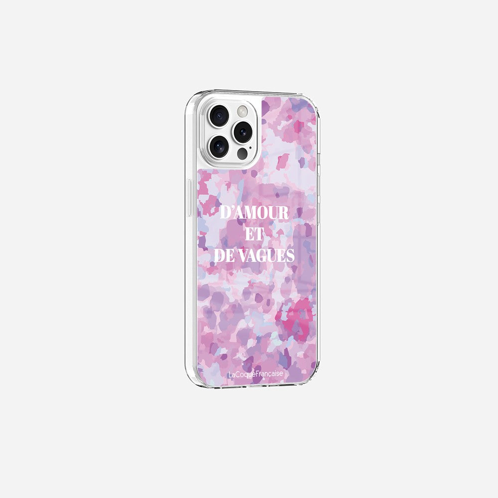 Coque Sans Anneaux Imprimee D'amour Et De Vagues Parme