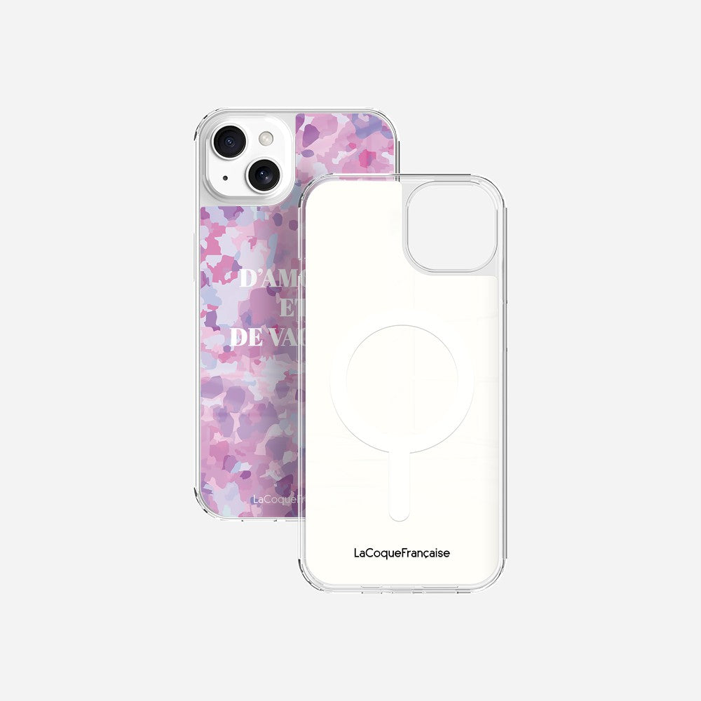 Coque Sans Anneaux Imprimee D'amour Et De Vagues Parme