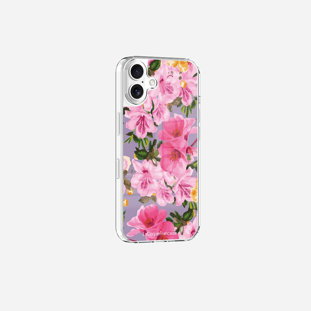Coque Sans Anneaux Imprimee Fleuri Rose