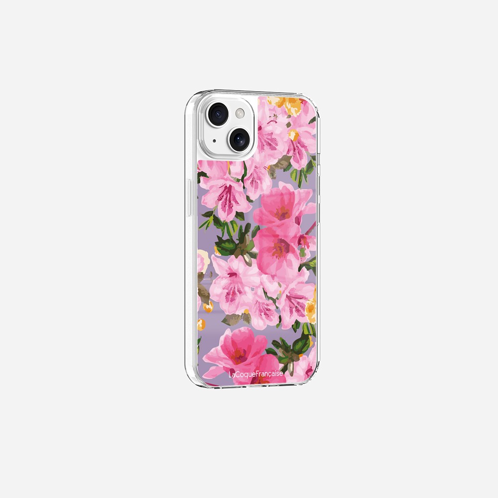 Coque Sans Anneaux Imprimee Fleuri Rose
