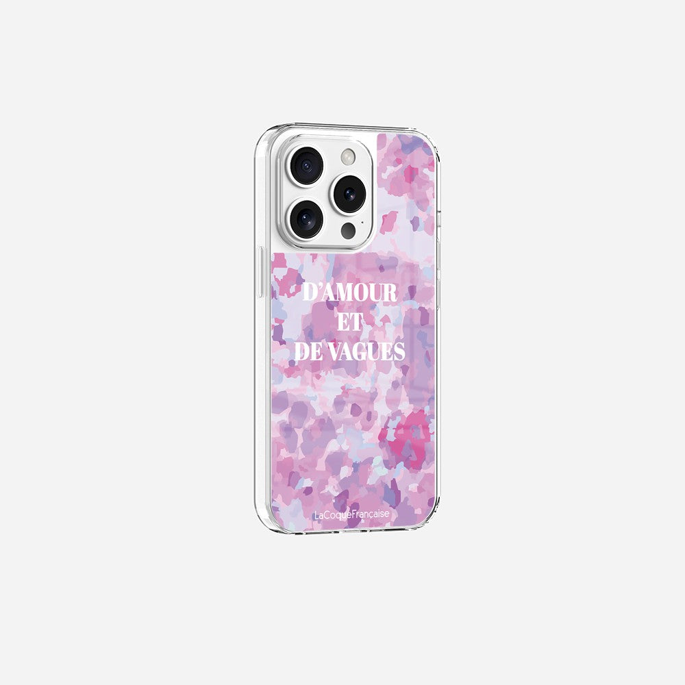 Coque Sans Anneaux Imprimee D'amour Et De Vagues Parme