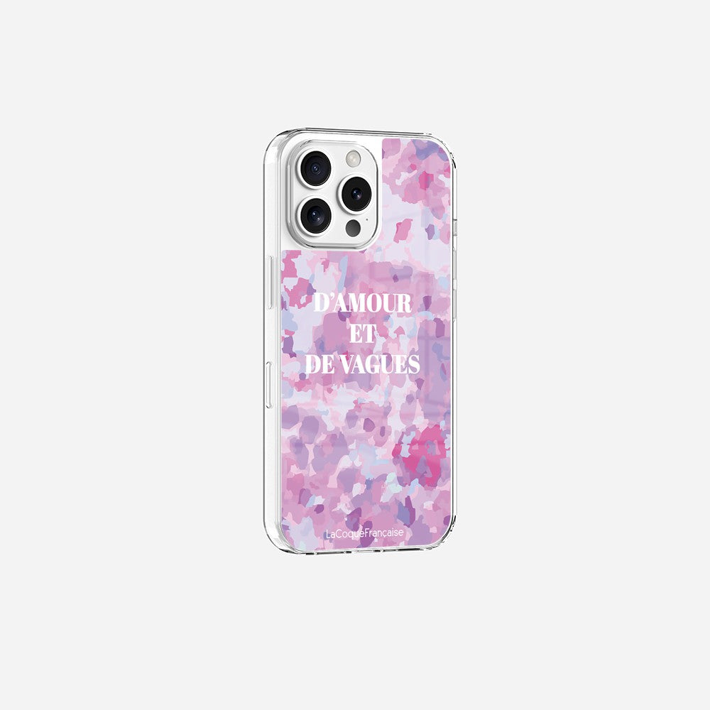 Coque Sans Anneaux Imprimee D'amour Et De Vagues Parme