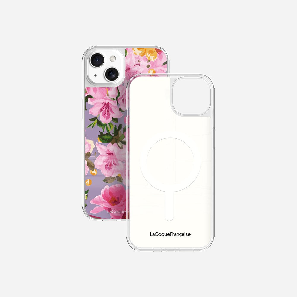 Coque Sans Anneaux Imprimee Fleuri Rose