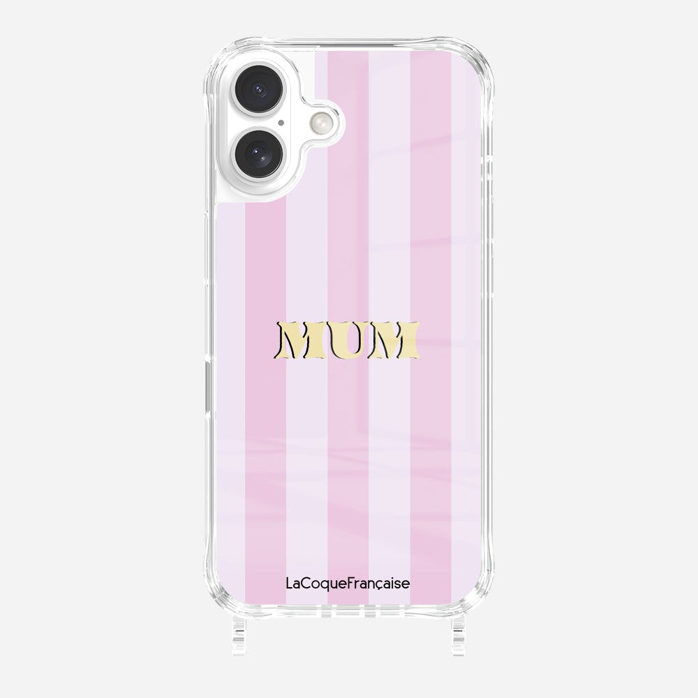 Coque Anneaux Imprimee Mum - Rose Et Parme - 26