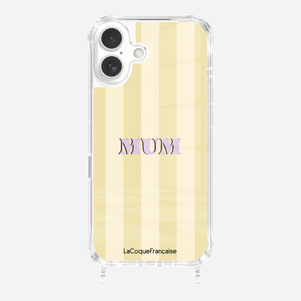 Coque Anneaux Imprimee Mum - Jaune Et Beige - 26