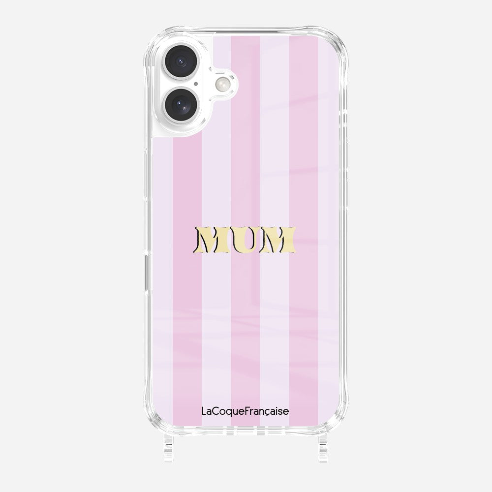 Coque Anneaux Imprimee Mum - Rose Et Parme - 27