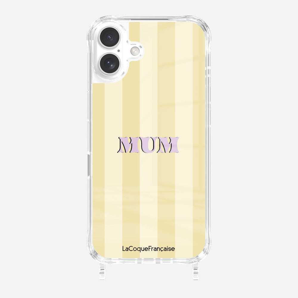 Coque Anneaux Imprimee Mum - Jaune Et Beige - 27