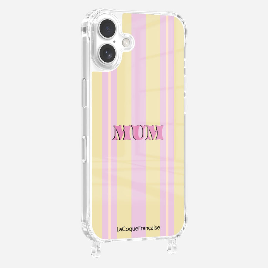 Coque Anneaux Imprimee Mum - Rose Et Jaune - 4