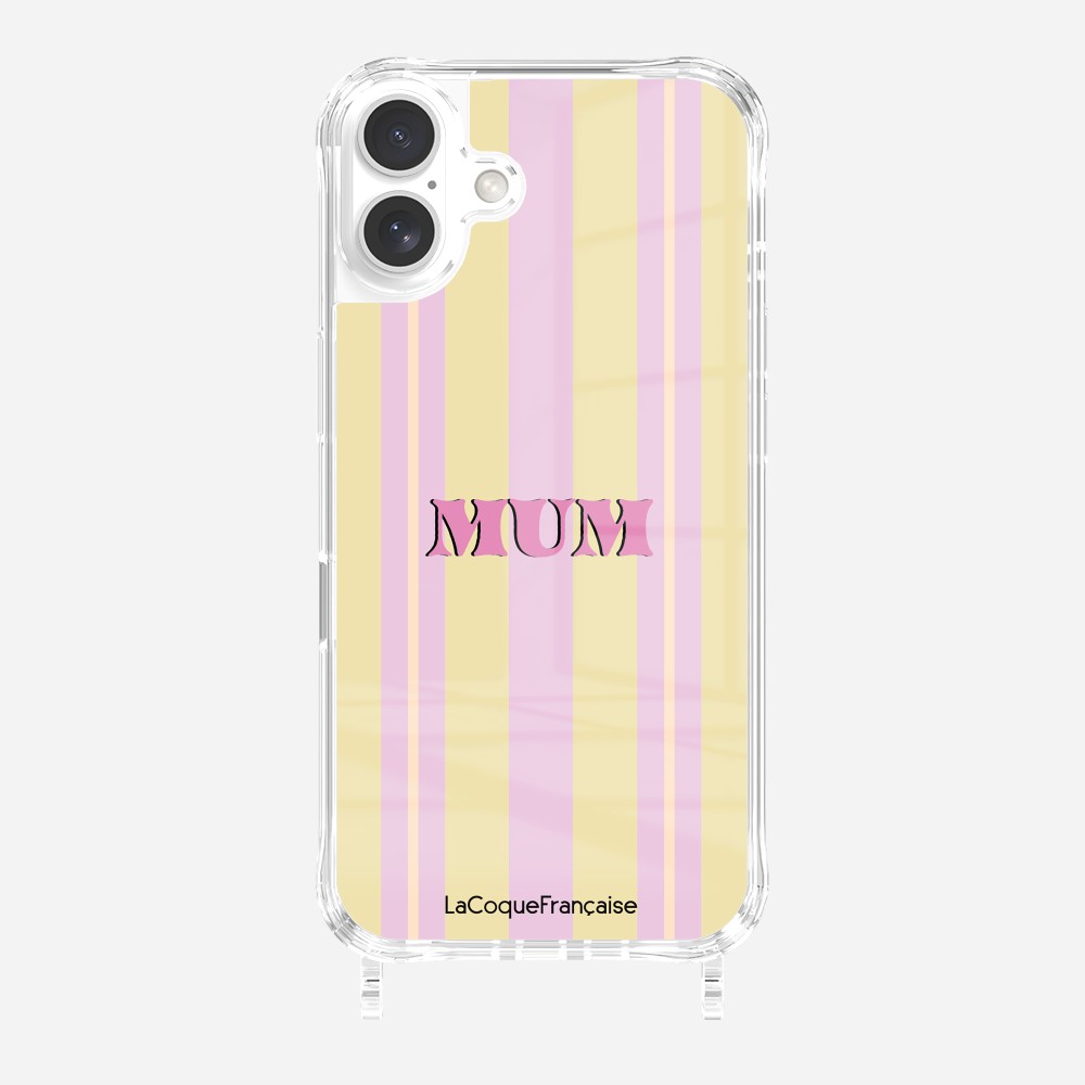 Coque Anneaux Imprimee Mum - Rose Et Jaune - 27
